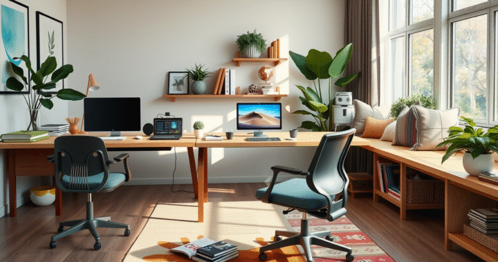 Oficina de trabajo en casa: cómo crear un espacio productivo y cómodo