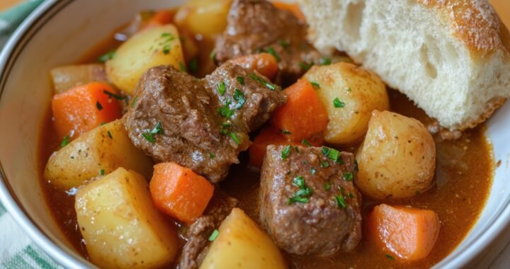 Receta fácil y deliciosa de estofado de ternera con patatas