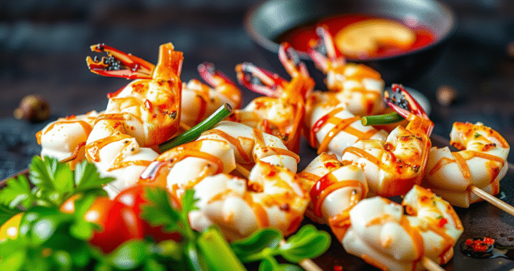 Receta fácil de brochetas de camarón: ¡Deliciosas y rápidas de preparar!